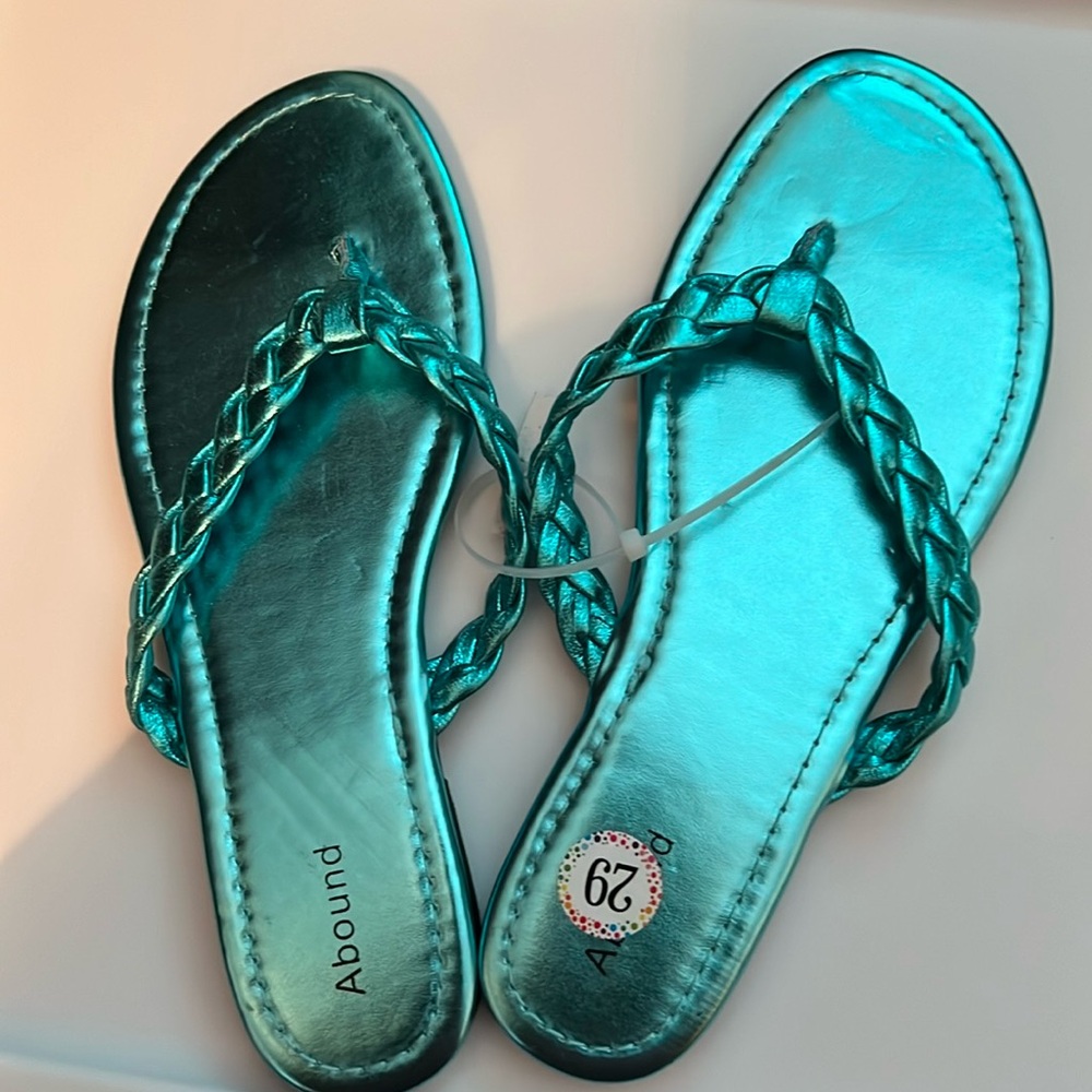 Metallic Blue Sandals